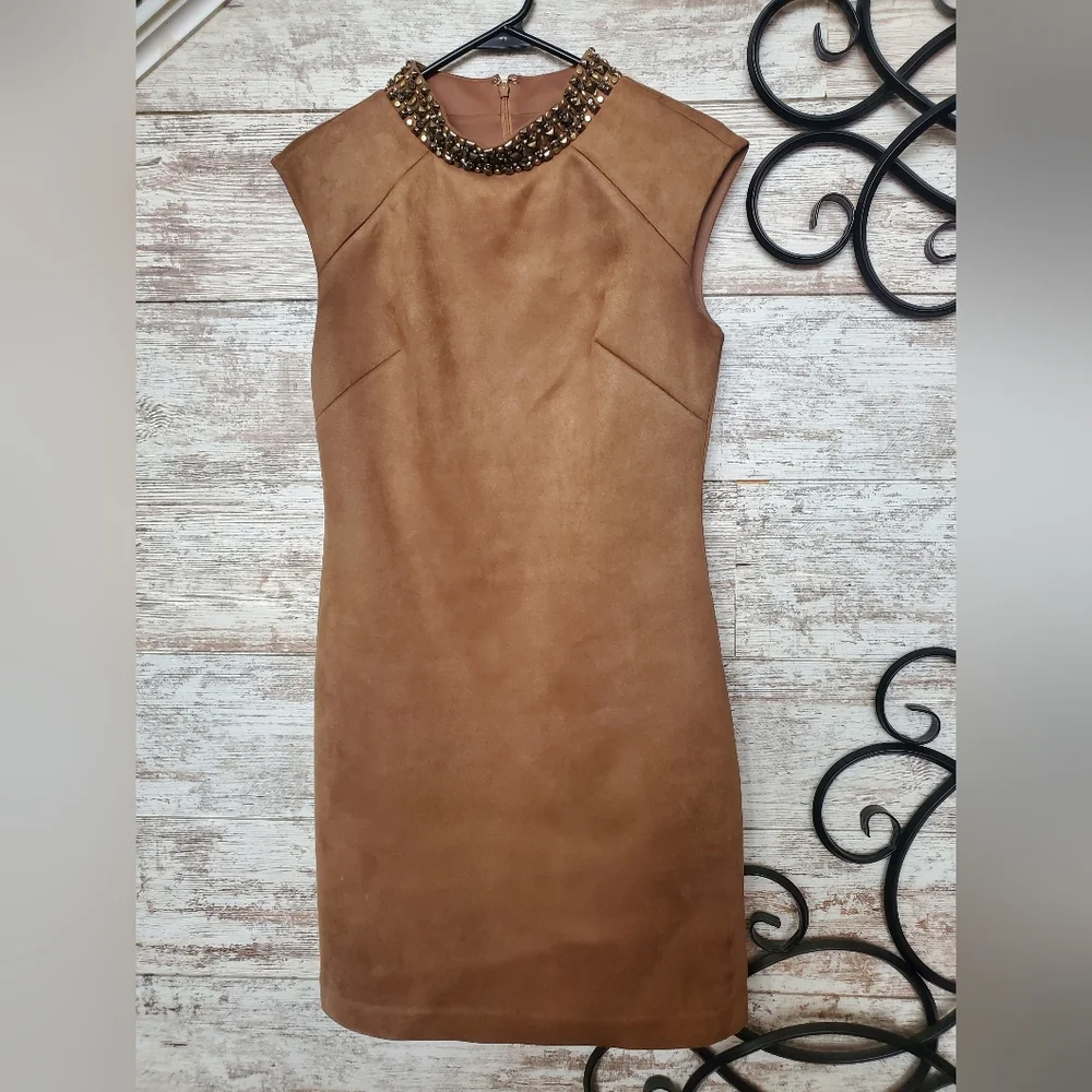 Vince Camuto Brown Studded Women's Dress - Picture 1 of 4